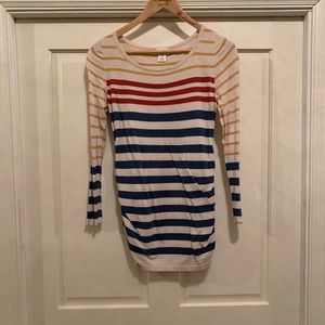 Striped maternity long sleeve shirt